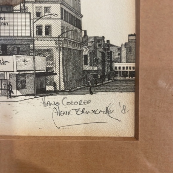 Vtg Henk Brinkman 1981 Signed Lithograph of Coca Cola marquis - Picture 3 of 7